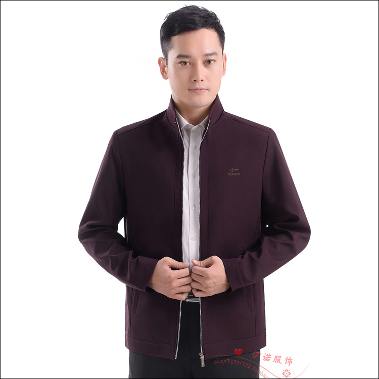 Mùa xuân và mùa thu Áo khoác mỏng cho người trung niên Áo khoác đứng cho nam áo nắng nam
