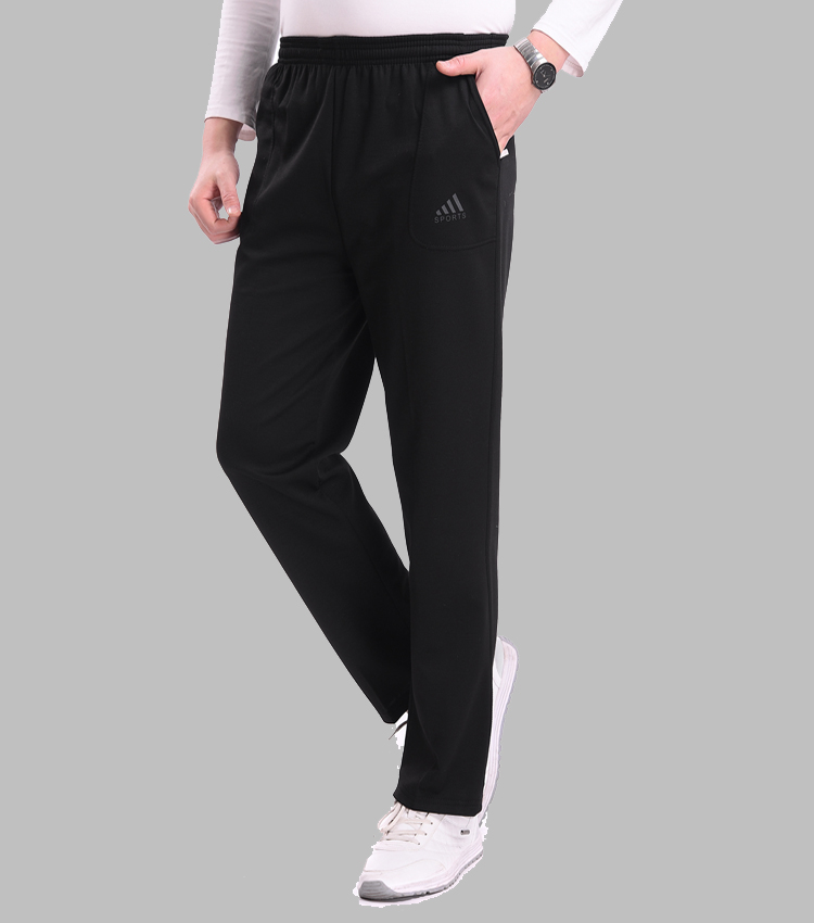 Quần thể thao trung niên và cao tuổi quần nam mùa xuân và mùa thu quần dày lỏng lẻo quần jean nam