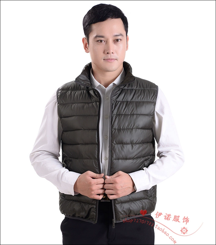 Mùa thu và mùa đông trung niên nam vest vest cotton cotton vest cha tải trung niên nam xuống cotton vest mùa đông áo khoác ghi lê nam