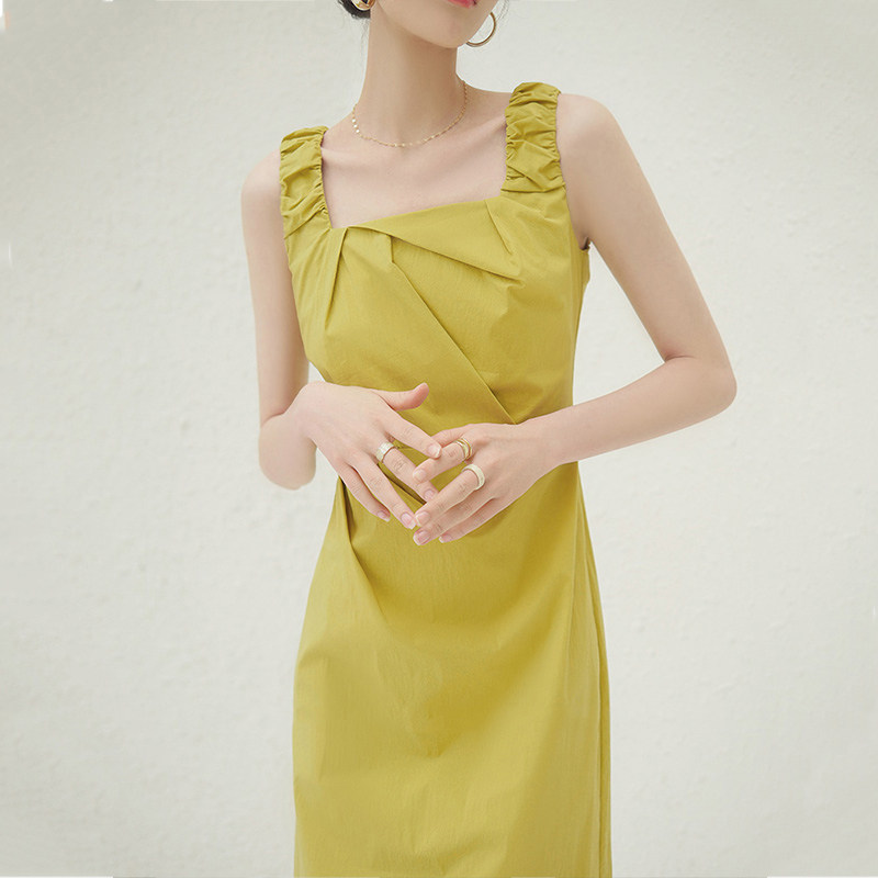 Europe Station Summer New Fashion style Baby Bag Over Knee Long Skirt Temperament for Sister Aging Dating name Yuanyan Elegant Dress