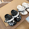 Girls' new summer Korean style lace slip-on sandals