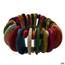 National Wind Natural Coconut Shell Colored Bracelet Male And Female Wooden Beads Elastic Hand Strings Bohemian Hand Strings