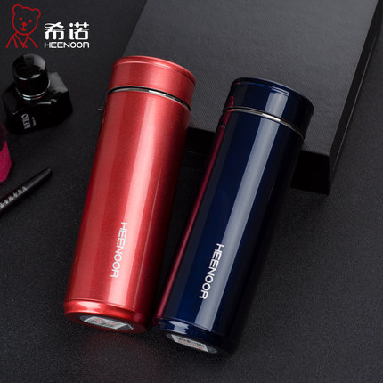 Hino insulation cup men's and women's stainless steel belt filter tea cup business straight body cup portable high-end 7601