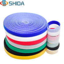 Shida back-to-back velcro cable tie 1 5cm computer room finishing strapping cable management with self-adhesive fixing stickers