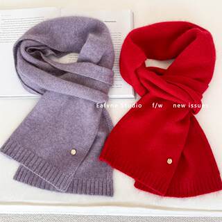High-End Gift, High-Quality Raccoon Fur Wool Blend Scarf for Women, Fluffy, Warm, Soft and Milky Neck Warmer for Winter