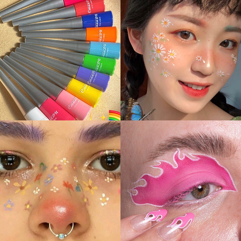 Colored eyelink pen eye line liquid female hard head waterproof lasting speed dry without fainting and environmentally friendly facial oil color-Taobao