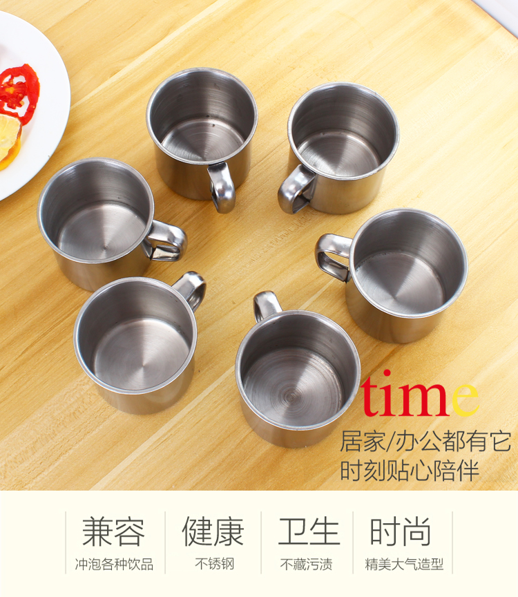 Cốc inox 304 miệng mẫu giáo cốc nước trẻ em học sinh uống cốc nước cốc có tay cầm ly rượu tùy chỉnh logo - Tách bình giữ nhiệt elmich