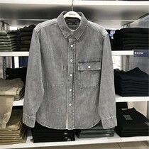 Benni Road Autumn New washed denim jacket jacket loose long sleeve shirt casual shirt 88034020