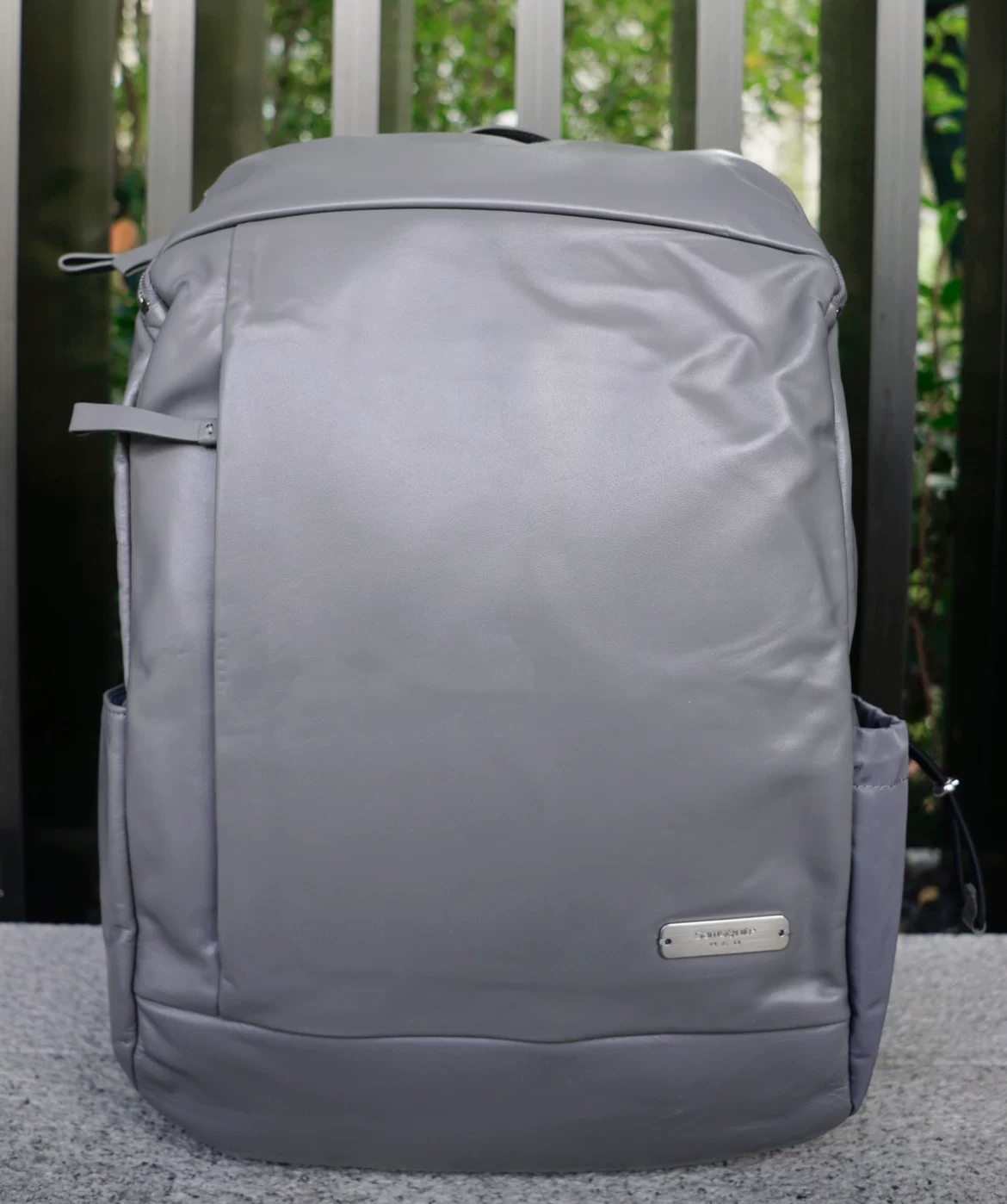 Ultra light leather physiological warm jeans, capacious laptop, backpack