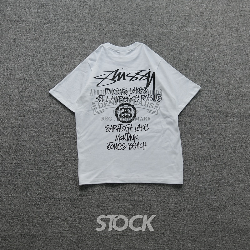 Shanghai In-Stock Stussy X Denim Tears Collaboration 26Fw Printed Short-Sleeve