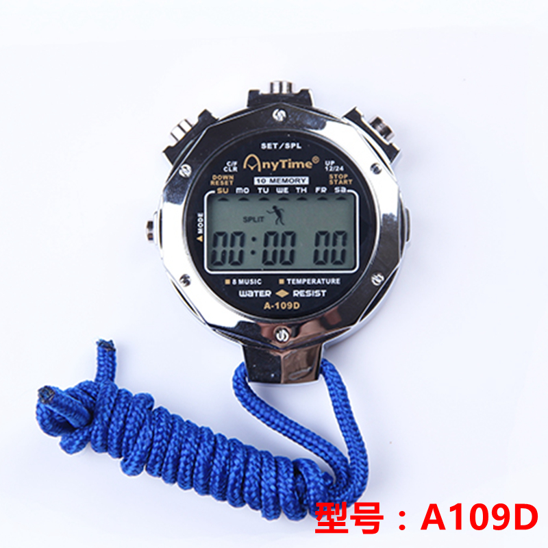 Anytime metal enclosure stopwatch referee stopwatch chronograph sports electronic stopwatch 109D A201L206 waterproof