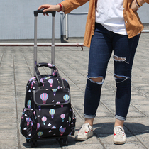 Trolley bag suitcase lightweight detachable laptop backpack universal wheel short distance boarding fabric 18 inch 15