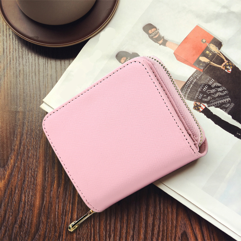 túi xách ngắn Hàn Quốc phiên bản ví nhỏ túi thẻ dây kéo sinh viên túi đồng xu zero ví nữ ví nữ ví của nhỏ
