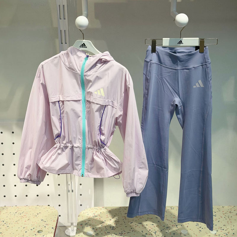 Adidas Children's Clothing 26 Summer Girls' Thin Woven Waterproof and Sun-Proof Hooded Waist-Cinching Sports Jacket Kg7848 Adidas Children's Clothing 26 Summer Girls' Thin Woven Waterproof and Sun-Proof Hooded Waist-Cinching Sports Jacket Kg7848