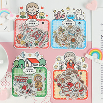 infeelme cute cartoon character stickers and paper stickers Handbook kindergarten life ritual sticker bag