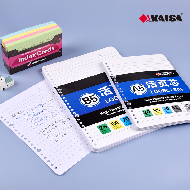 Kaiser loose-leaf core A4B5A5 30-hole 26-hole 20-hole 100 sheets of loose-leaf paper punched inner core book substitute core