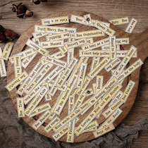 junik journal retro material and paper sticker packs English phrases Inspirational Chicken Soup Collage Notes Stamps