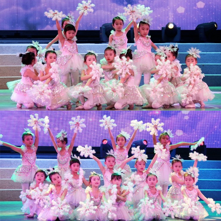 Mới múa trẻ em trang phục biểu diễn gạc cô gái tuyết tuyết bé trang phục công chúa váy pettiskirt trẻ mới biết đi - Trang phục quần áo trẻ con