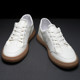 Summer Sneakers Low-Top Men's Trendy Korean Style Breathable Sports Casual White Shoes Genuine Leather Japanese Versatile White Leather Shoes