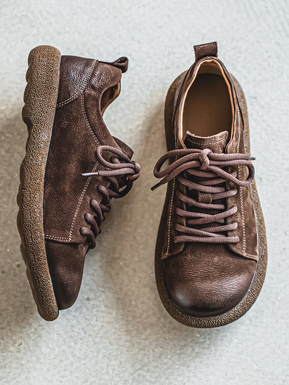 First-Layer Cowhide Men's Shoes, New Winter Style, Genuine Leather, Breathable, Large Leather Shoes, Soft Sole, Soft Leather, British Style, Non-Slip Casual Shoes