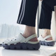 Croc-Style Shoes for Men 2024 New Summer Non-Slip Outdoor Slippers for Women Height-Increasing Beach Soft-Soled Couple's Closed-Toe Sandals