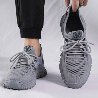 Sports Shoes for Men, Summer Mesh Breathable New Style Lightweight Fly-Knit Shoes, Soft Sole, Non-Slip, Anti-Odor, Casual Running Shoes