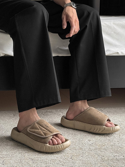 Men's Slippers for Outdoor Wear 2025 Summer New Style Wear-Resistant Trendy Outdoor Beach Casual Genuine Leather Soft-Soled High-End Sandals