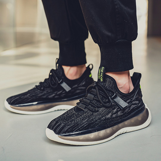 Men's Summer Sports Shoes, Mesh Breathable Lightweight Running Shoes, New Casual Non-Slip Anti-Odor Trendy Genuine Leather Dad Shoes