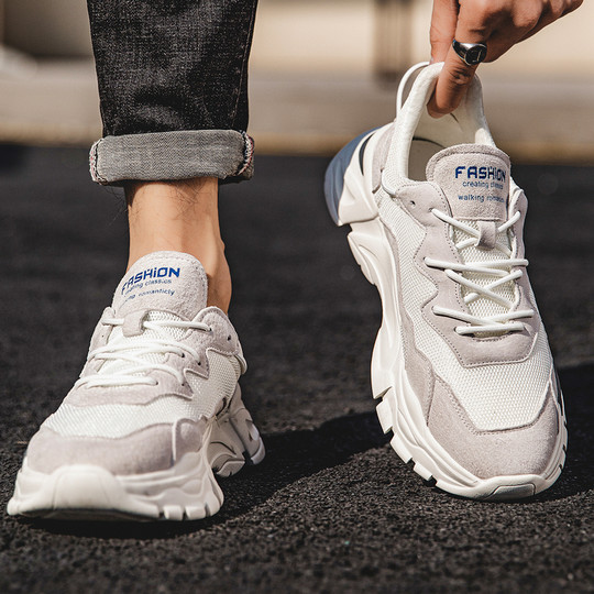 Sports Shoes for Men, New Summer Style, Casual Mesh Breathable Shoes, Soft-Soled Lightweight Running Shoes, Student Outdoor Dad Shoes