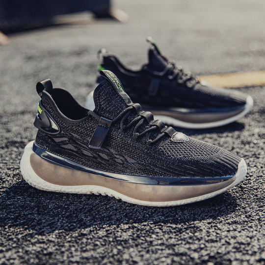 Sports Shoes for Men, Summer Breathable Mesh Shoes, Soft-Soled Casual Running Dad Shoes, New Non-Slip Lightweight Fly-Knit Shoes