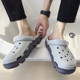 Croc-Style Shoes for Men 2024 New Summer Non-Slip Outdoor Slippers for Women Height-Increasing Beach Soft-Soled Couple's Closed-Toe Sandals