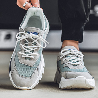 Men's Sneakers 2025 New Summer Mesh Breathable Thick-Soled Genuine Leather Soft-Soled Lightweight Casual Running Dad Shoes