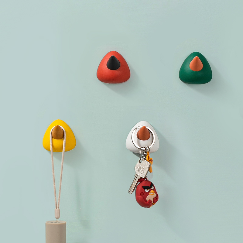 Creative wall hooks No marks in door Xuanshut door rear key to contain cute cartoon wall Sticky Hook Kitchen Bathroom