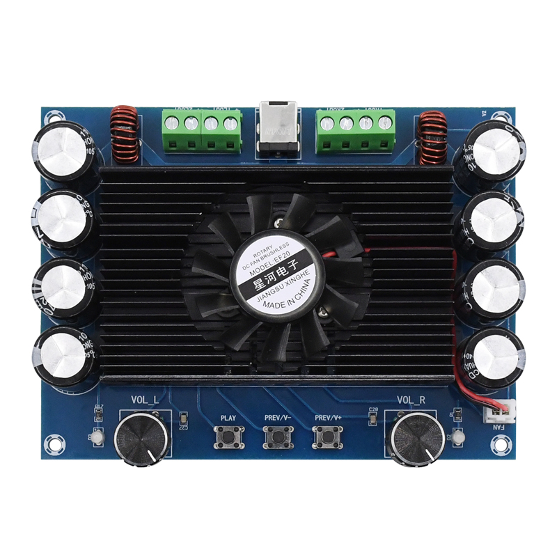 XH-A374 professional-grade car power amplifier board 4 output high power Bluetooth power amplifier module enlarged board 4 * 50W