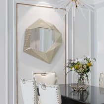American light luxury geometric porch background Wall Wall Wall decorative mirror toilet cosmetic mirror bathroom mirror fireplace mirror