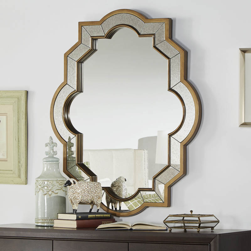 American Xuanguan Decorative Mirror Modern Bathroom Dresser Dining Hall background wall Decorative Mirror Creative special price M116