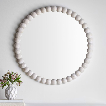 Golden round American Wall Wall porch dining side wall decoration mirror bathroom wall Wall dressing mirror