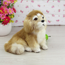 Simulation Animal Genuine Leather Simulation Pooch Toy Model Pendulum Home Accessories Photography Christmas Birthday Present