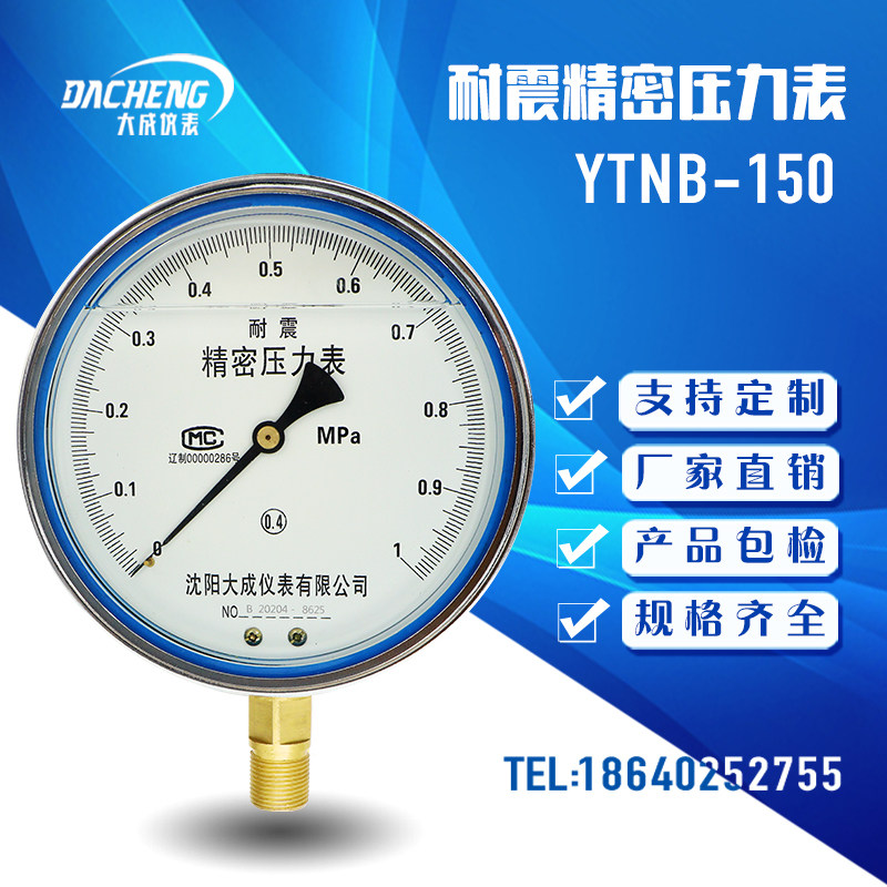 (Large) YTNB-150 1 6Mpa 0 4 Seismic Precision Pressure Meter Earthquake Resistant Precision Pressure Meter