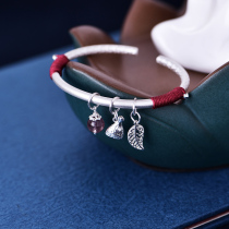 Ancient method silver bracelet female sterling silver 999 foot Silver fashion young original new product solid opening personality silver bracelet