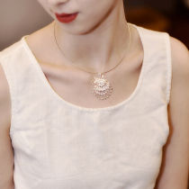 2021 trendy necklace female sterling silver fashion simple neck chain foot Silver Peacock collar choker