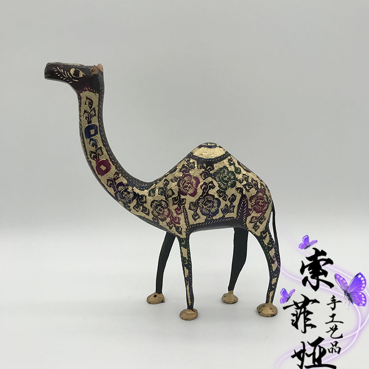 Pakistan copper carving handicraft piece single-peak camel color color color carving