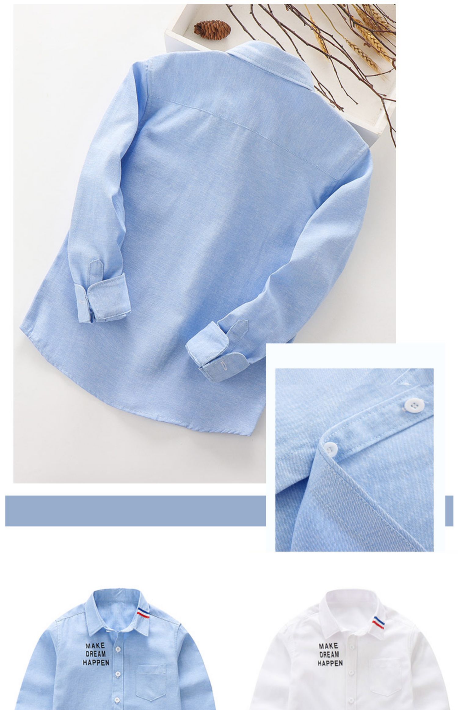 Áo sơ mi trẻ em cotton dài tay mùa xuân và mùa thu Trẻ em mặc áo sơ mi bé trai lớn 2019 áo sơ mi trắng cho bé - Áo sơ mi thời trang cho bé