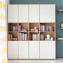 Nordic bookcase locker modern multi-layer combination environmental protection storage cabinet large-capacity floor-to-ceiling solid wood bookshelf can be customized