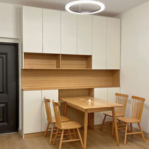 Space-saving sideboard Modern minimalist solid wood storage cabinet Nordic small apartment dining room living room dining table embedded cabinet