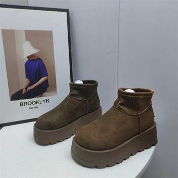 2024 winter new style velvet thickened short snow boots