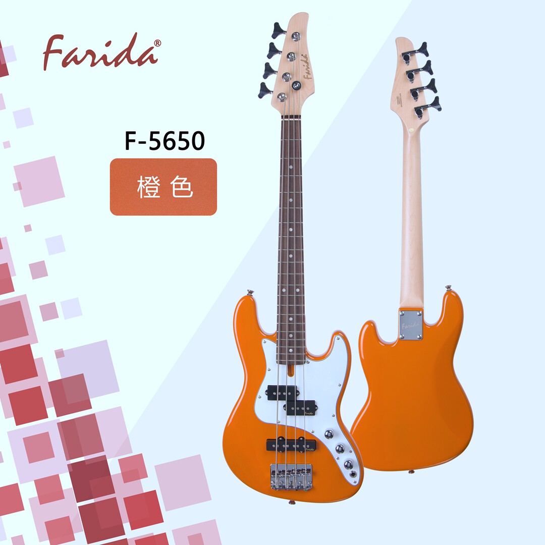 Farida F5650 full new lida children meme your type 4 strings small bass kid early school electric bass pink