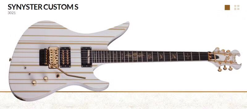 schecter synyster custom-s unlimited ducking sound pickup electric guitar signature with double rocking harp