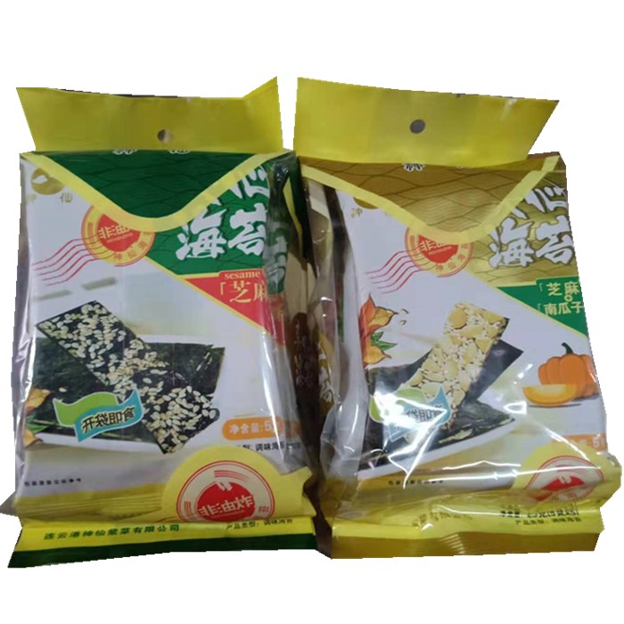 Lianyungang specialty fairy brand sesame sandwich flavor seaweed bag (single buy three bags)