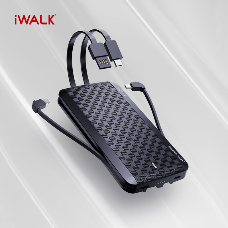 iWALK Aivo Magic Capricorn Capricorn Mobile charging ultra-slim self power charging line Four-in-one multifunction portable high power large capacity action power supply suitable for oppo Apple Huawei
